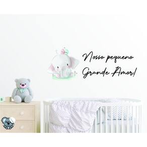 Adesivo De Parede Elefantinha Nosso Pequeno Grande Amor