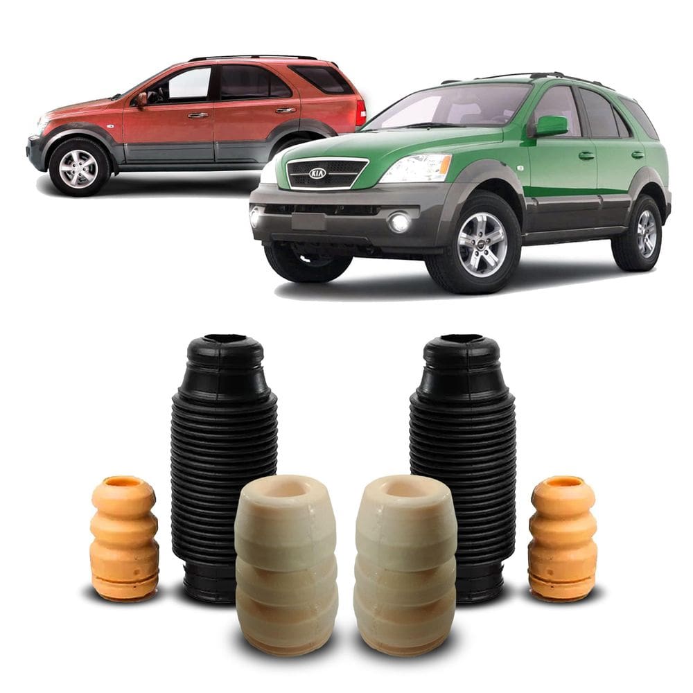 Par Kit Batente Dianteiro + Traseiro Kia Sorento 2004 A 2009