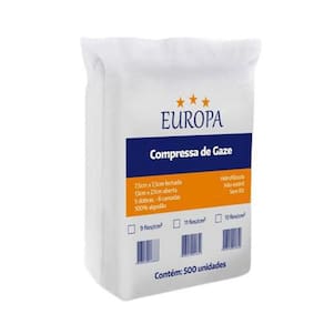 Compressa De Gaze 13F Com 500 N Esteril 7,5CmX7,5Cm Europa