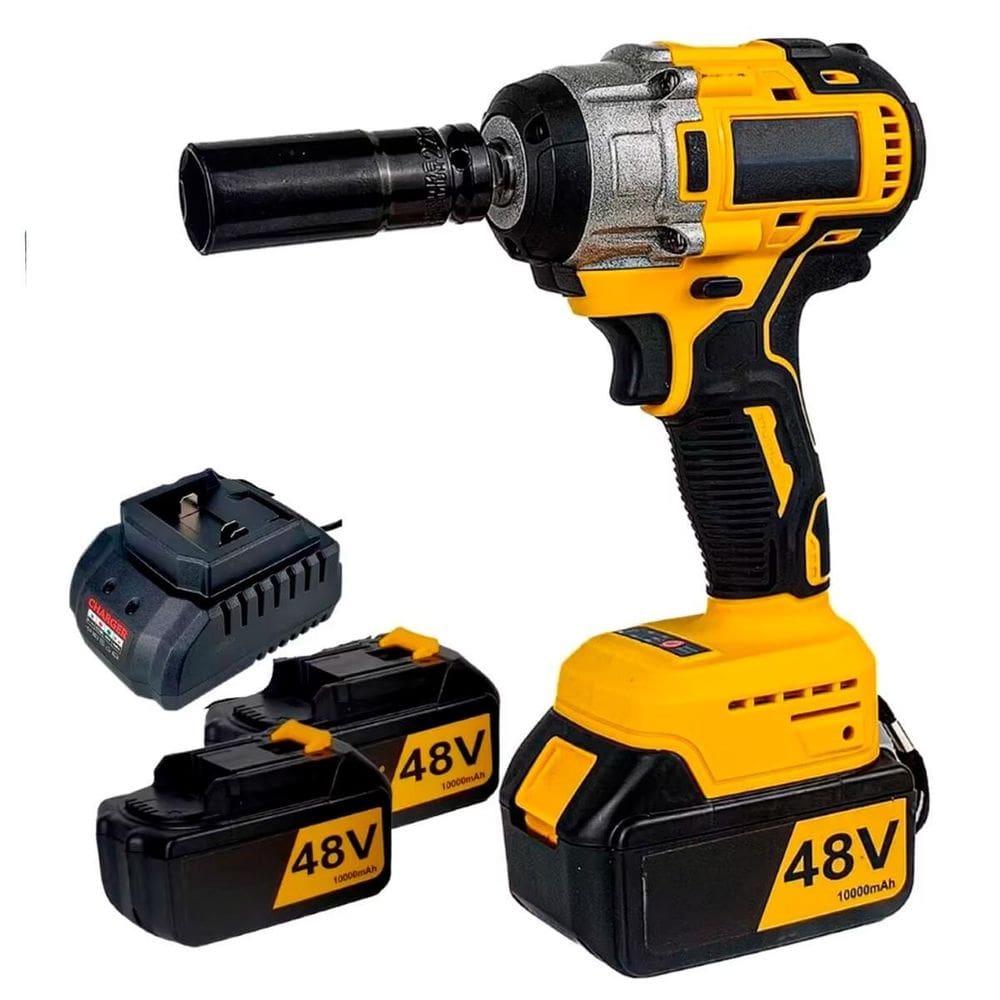 Kit Chave Impacto E Furadeira Elétrica Automotivo 2 Baterias