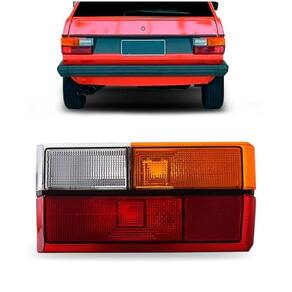 Lanterna Traseira Gol 1980 A 1986 Âmbar Friso Preto