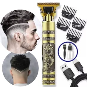 Máquina De Barbear Com 6 Pentes Com Cabo Usb