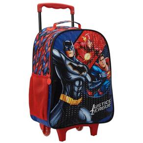 Mochila Escolar Infantil Rodinhas 16 Dc Criança Heróis Liga