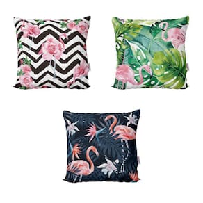 Almofadas Decorativas Flamingos Floral Para Sala 40X40