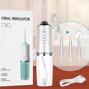 Irrigador Oral Fio Dental Recarregável Jet Clean - 4 Bicos