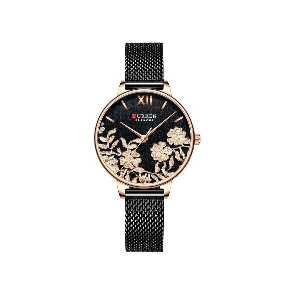 Relógio Curren 9065 Feminino, Aço, Casual, Elegante