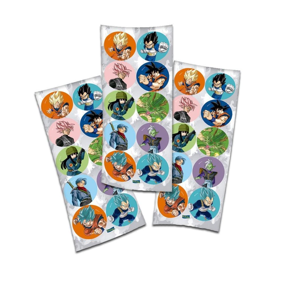Adesivos Redondo Decoração Festa Dragon Ball Super - 30 Un