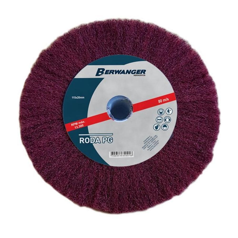 Roda De Lixa Manta Fina 115X20Mm M14 - Berwanger