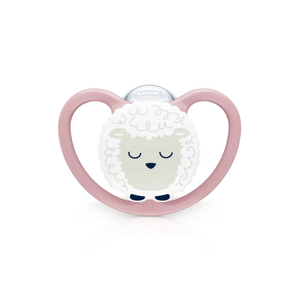 Chupeta Space Glow +6m Ovelha Rosa Nuk