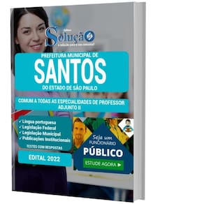 Apostila Prefeitura Santos SP - Prof Adjunto II - Comum