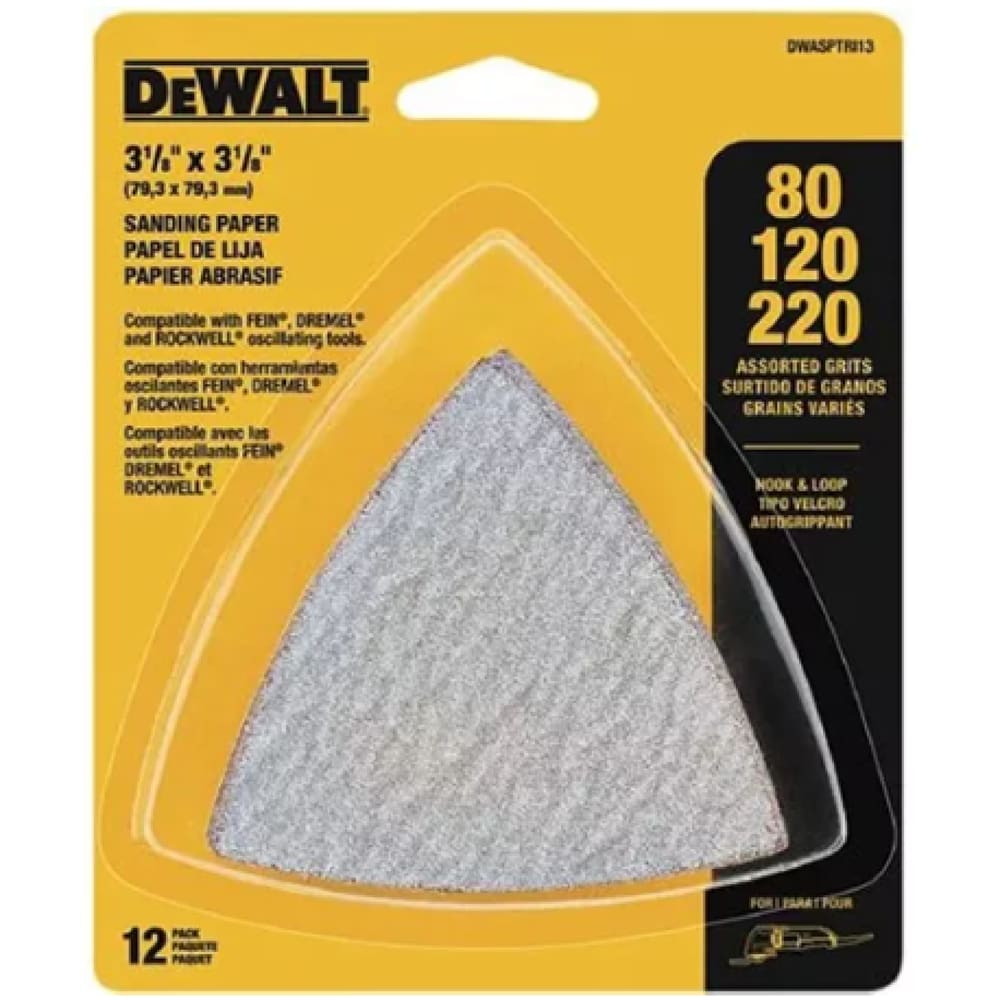 Kit 12 Lixas Multiferramenta Oscilante G80 DEWALT DWASPTRI08