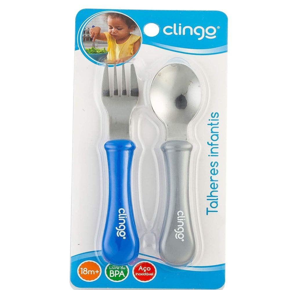 Kit Talheres Inox Azul Clingo
