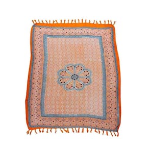 Canga De Praia 100% Viscose - Mandala Flor Coral 1,60Mx1,10M