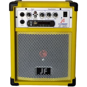 Caixa De Som Bluet Mic Guitar 6 Pol. 30W Rms Cor Amarelo