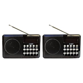 Rádio Portátil Digital Wireless Usb Antena Bluetooth Preto