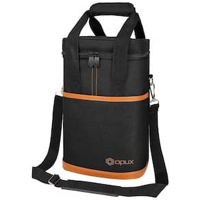Bolsa Térmica Para Transporte de Vinhos OPUX até 4 Garrafas, Marrom