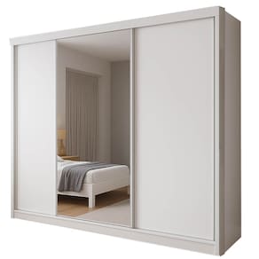 Guarda Roupa Los Angeles Casal 3 Portas 6 Gavetas D Doro Cor Branco