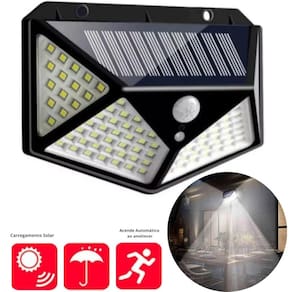 Luminária Solar Com Painel Solar Design Moderno