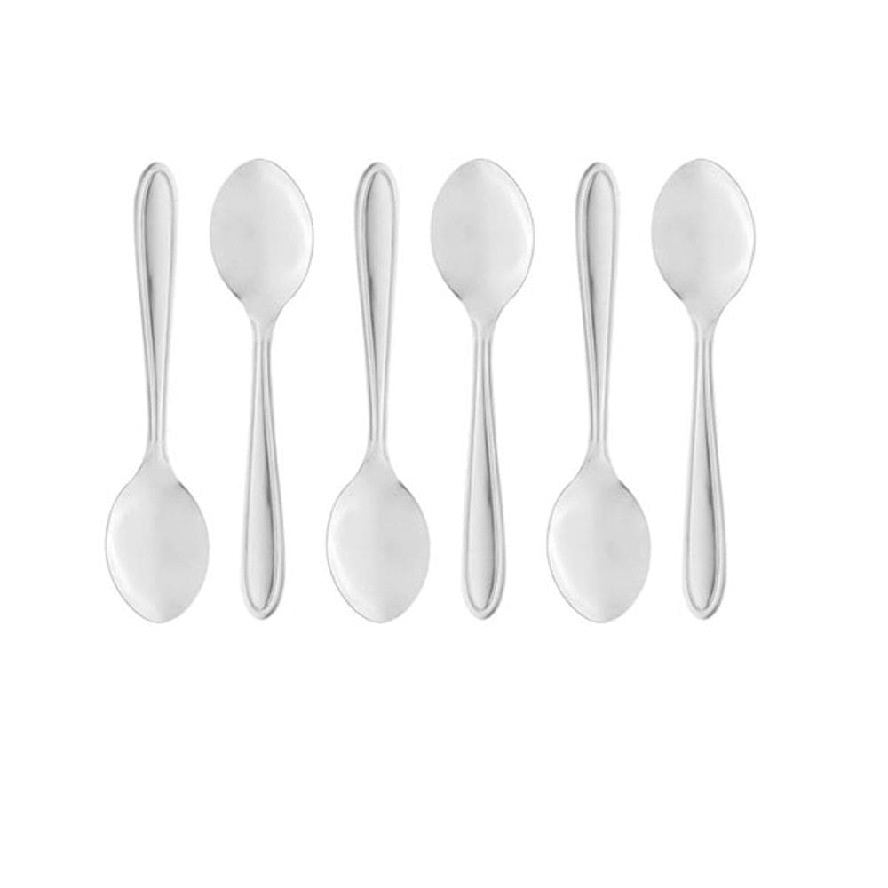 Conjunto 6 Colheres para Sobremesa Aço Inox Gastro 13cm LYOR