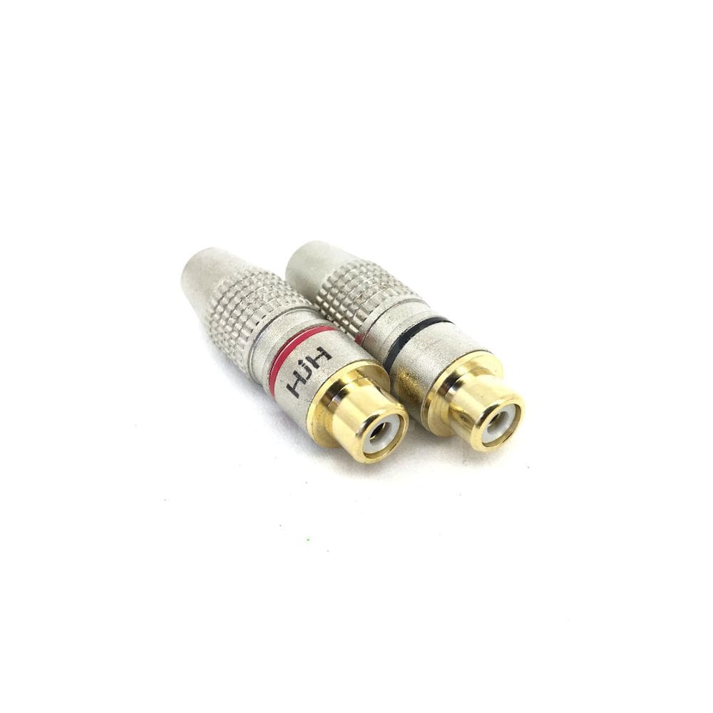Kit Com 10 Plugs Rca Hr010 Femea Par