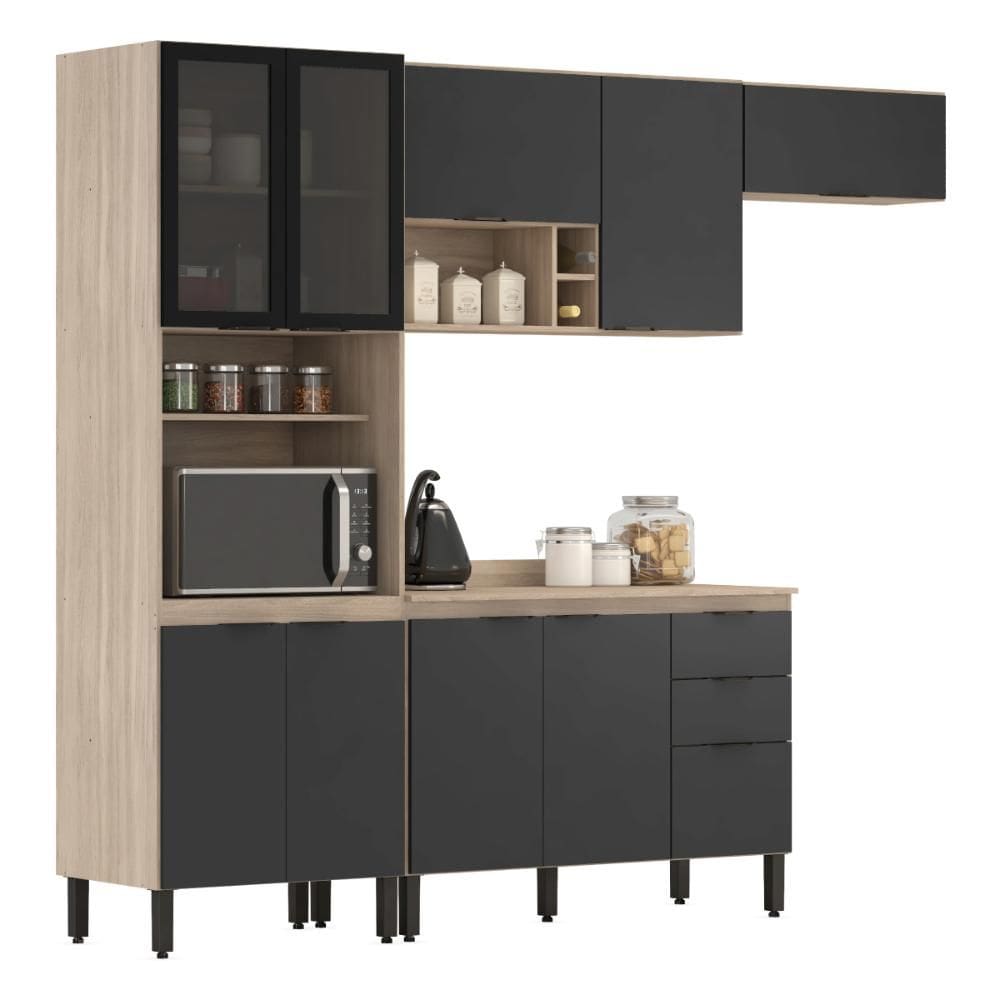 Armario de Cozinha Firenze com 10 Portas e 2 Gavetas