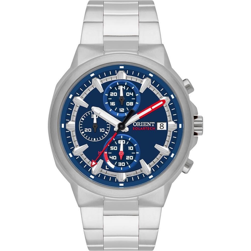 Relógio Orient Masculino Ref: Mbssc282 D1Sx Solar Cronógrafo