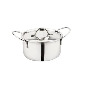 Mini Panela Para Servir Aço Inox Prime com Tampa 10,5cm - Tuut