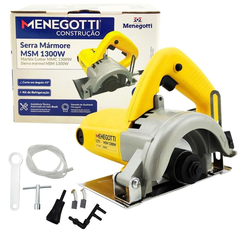 Serra Marmore Industrial Menegotti 1300W Sem Disco