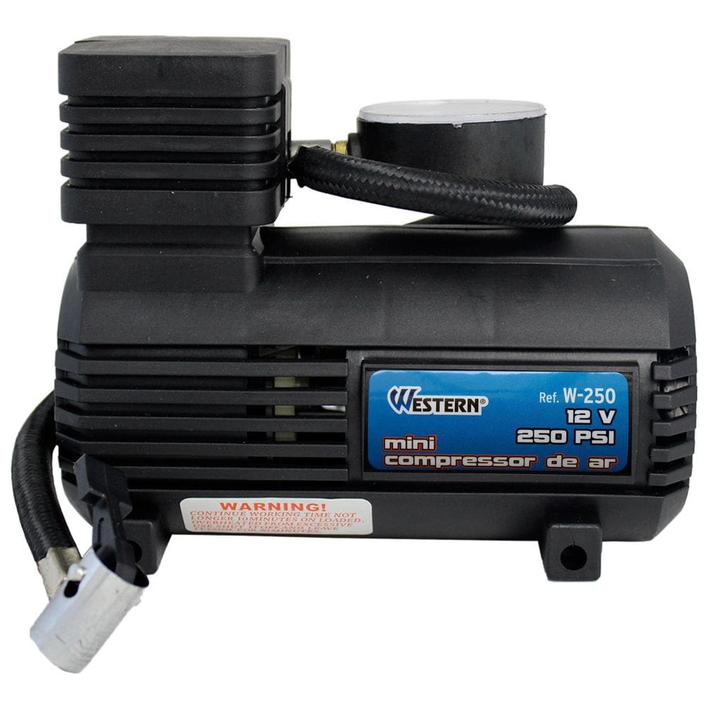 Compressor De Ar Multiuso 12V 250Psi Pneu Carro Moto Western
