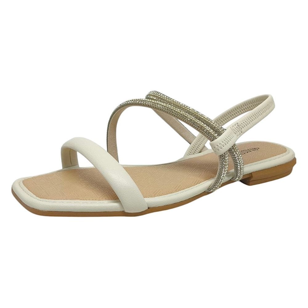 Sandália Rasteirinha Feminina Strass Moderna Mississipi