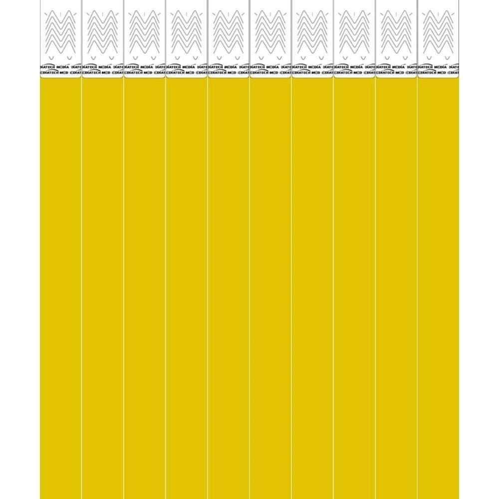 Pulseira Identificação Amarelo 100 unid - Tecnomidia