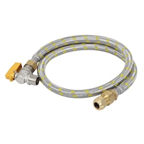 Kit Gás GN/GLP mangueira 1 metro 3/8 em aço inox 304