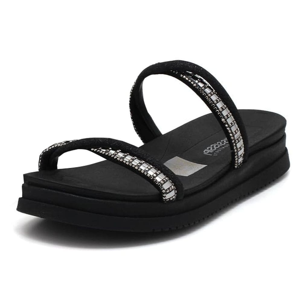 Chinelo Feminino Flatform Conforto Strass Papete Mississipi