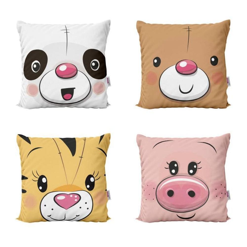 Almofadas Infantil Animais Safari Decorativas 40X40Cm