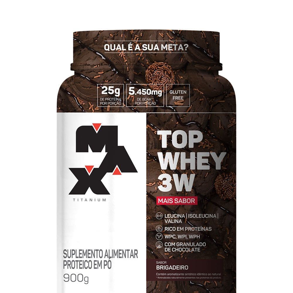 Top Whey 3W Max Titanium (900g) Brigadeiro
