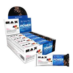 Power Protein Bar Max Titanium (720g) Frutas Vermelhas