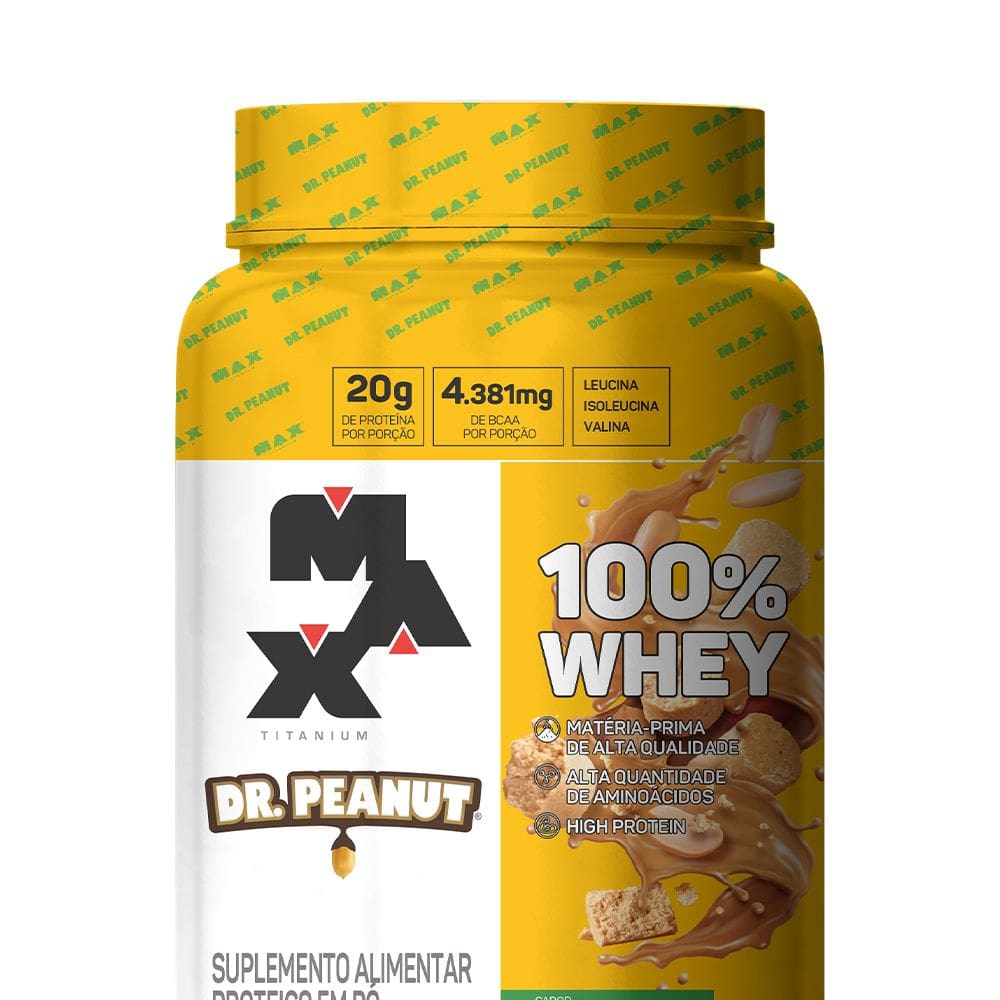 100% Whey Dr. Peanut Max Titanium (900g) Paçoca