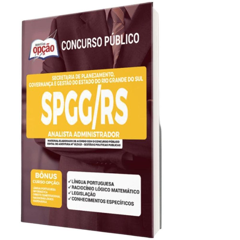 Apostila Spgg Rs - Analista Administrador