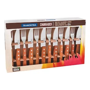 Conjunto De Talheres Para Churrasco 12 Peças Tramontina Jumbo