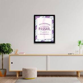 Quadro Decorativo Viver É Aprender A Dançar Na Chuva 34x23cm