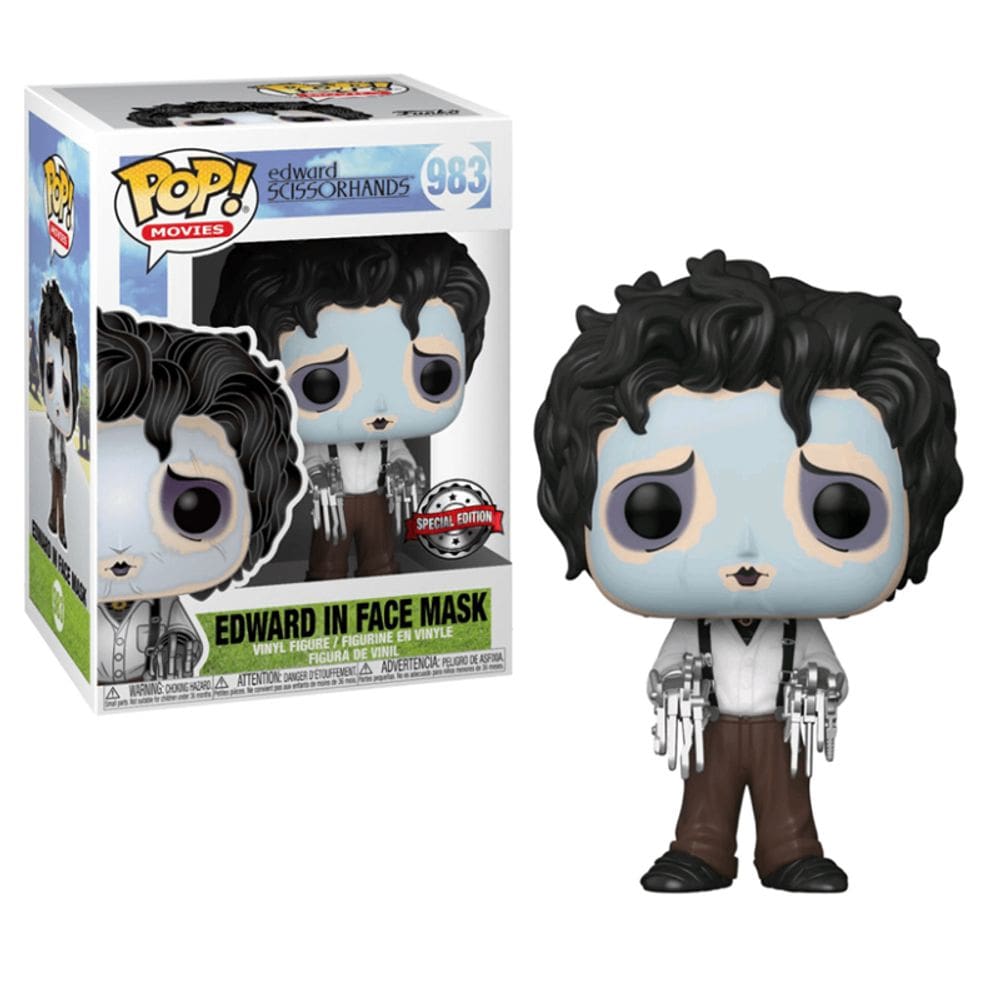 Funko Pop Edward Maos De Tesoura Scissorhands In Face Mask Exclusivo #983