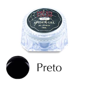 Gel Teia de Aranha LED&UV Preto 10ml Helen Color