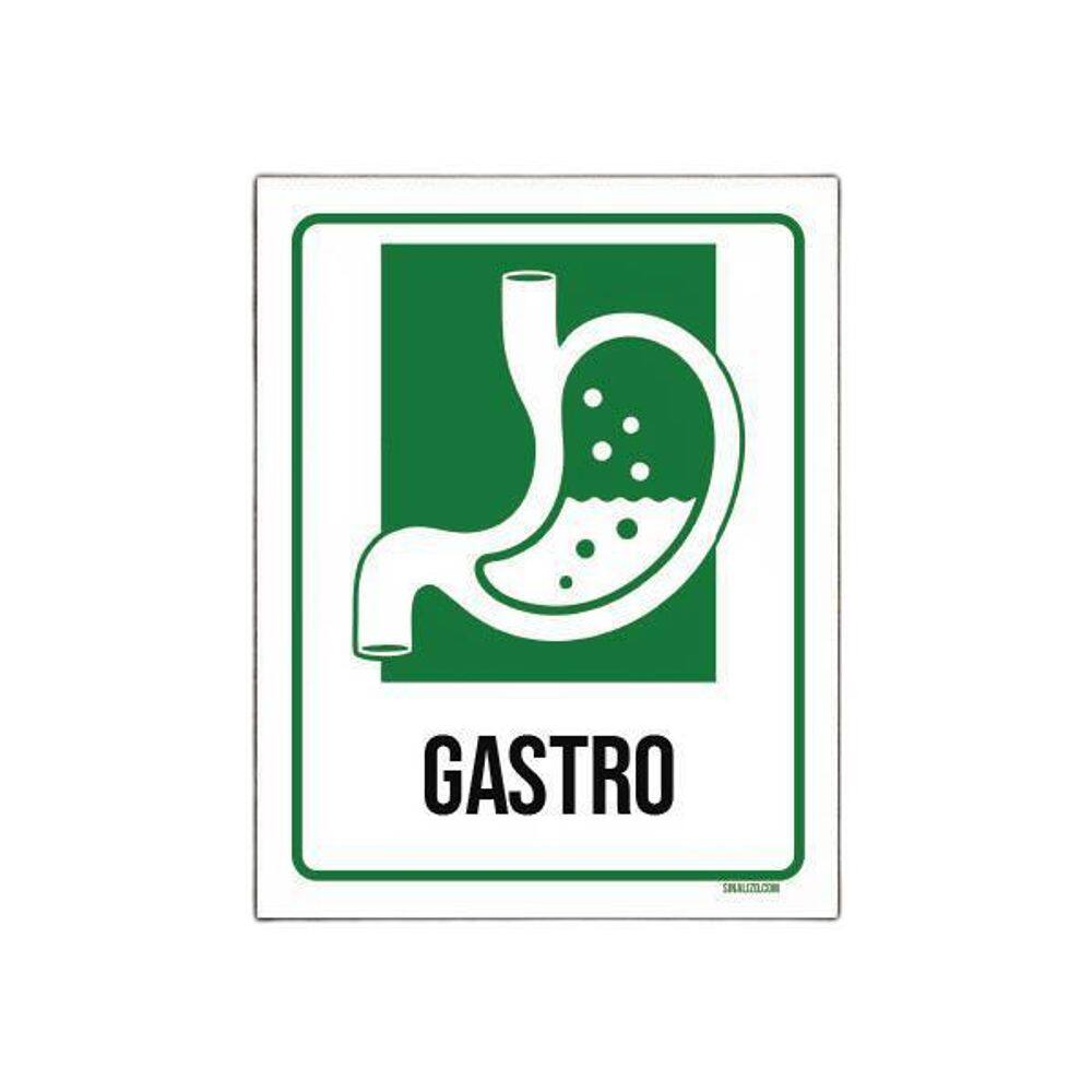 Placa Sinalização Hospitalar Gastro 18X23