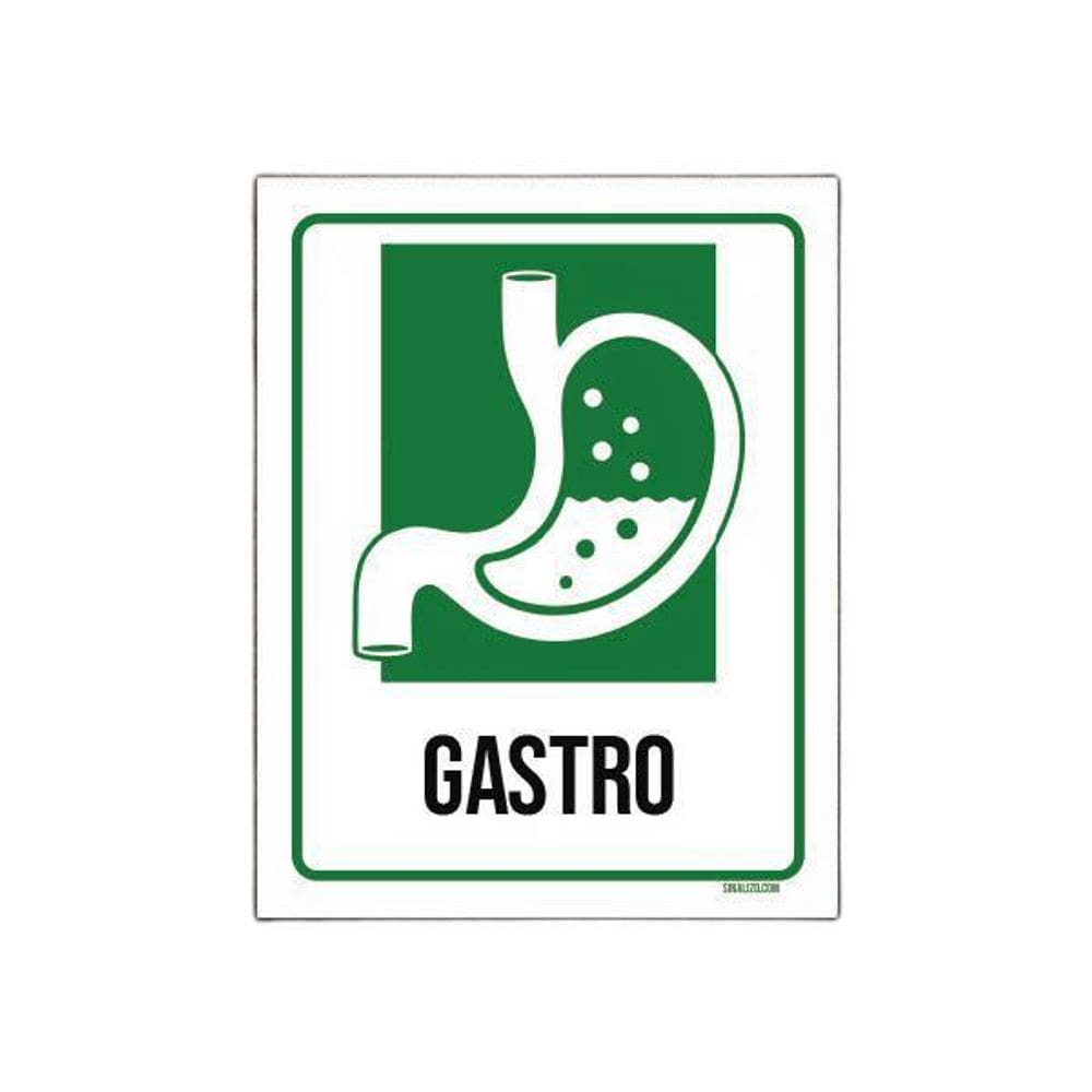 Placa Sinalização Hospitalar Gastro 18X23