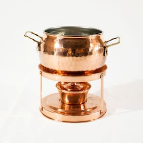 Conjunto para Fondue Rechaud em Cobre Puro Artesanal 500ml