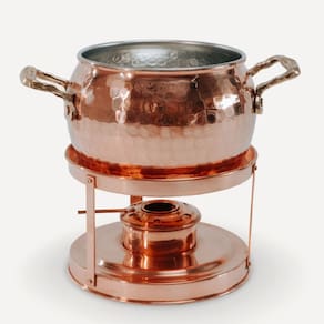 Conjunto para Fondue Rechaud em Cobre Puro Artesanal 1900ml