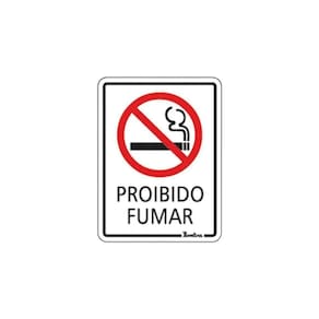 Placa Proibido Fumar 15x20cm