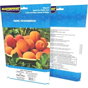 Papel Fotográfico Inkjet A4 Glossy Dupla Face 180g 20fls