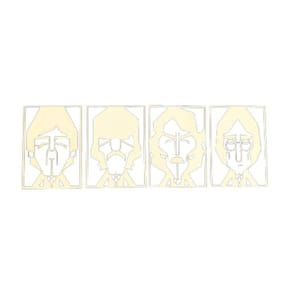 Caricatura Os Beatles 8 X 11 Cm Em Mdf 3mm Branco [f031]