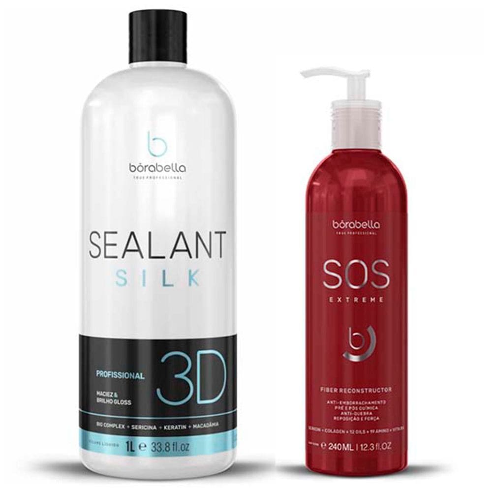 Kit Selagem Sealant Silk 3D 1L e SOS Extreme 240ml Borabella